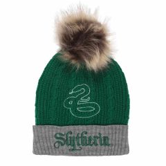 Harry Potter: Slytherin House Fur Pom Beanie Preorder