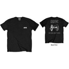 AC/DC: About To Rock (Back Print) - Black T-Shirt