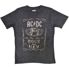 AC/DC: Cannon Swig (Dip Dye, Dye Wash) - Dip-dye On Black T-Shirt