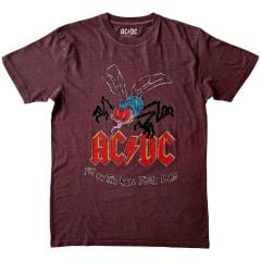 AC/DC: Fly On The Wall Tour - Maroon Red T-Shirt