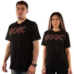 AC/DC: Full Colour Logo (Embellished) - Black T-Shirt