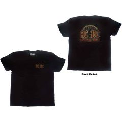 AC/DC: Hard As Rock (Back Print) - Black T-Shirt