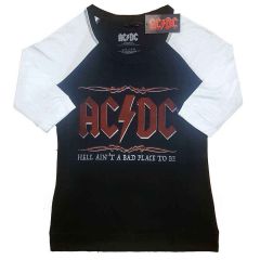 AC/DC: Hell Ain't A Bad Place - Ladies Black & White T-Shirt