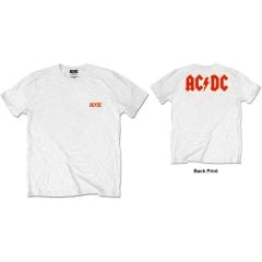 AC/DC: Logo (Back Print) - White T-Shirt