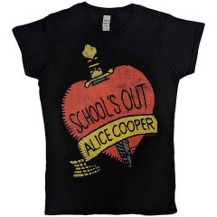 Alice Cooper: School's Out (Skinny Fit) - Ladies Black T-Shirt