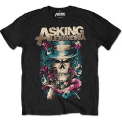 Asking Alexandria: Hat Skull - Black T-Shirt