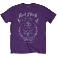 Black Sabbath: The End Mushroom Cloud - Purple T-Shirt