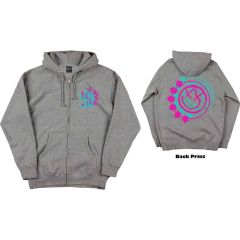 Blink-182: Double Six Arrow Smile (Back Print) - Grey Zip-up Hoodie