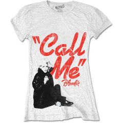 Blondie: Call Me - Ladies White T-Shirt