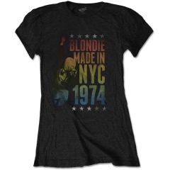 Blondie: Made in NYC - Ladies Black T-Shirt