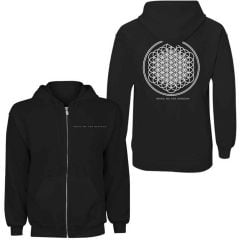 Bring Me The Horizon: Flower of Life (Back Print) - Ladies Black Zip-up Hoodie