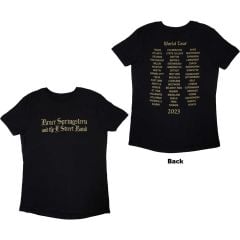 Bruce Springsteen: Tour '23 Religious (Back Print) - Ladies Black T-Shirt