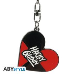 DC Comics: Harley Quinn Heart Metal Keychain