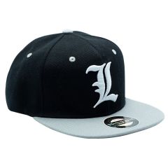 Death Note: L Snapback Cap - Black & Grey