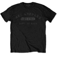 Def Leppard: Collegiate Logo - Black T-Shirt