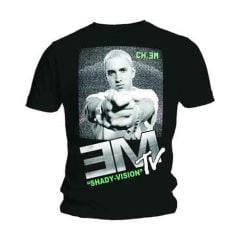 Eminem: EM TV Shady Vision - Black T-Shirt