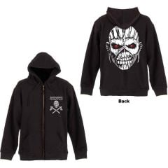 Iron Maiden: Eddie Axe (Back Print) - Black Zip-up Hoodie