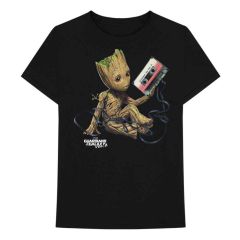 Marvel Comics: Guardians of the Galaxy Groot with Tape - Black T-Shirt