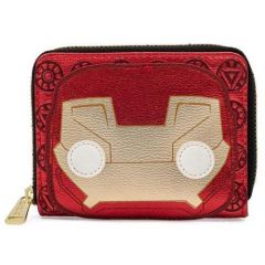 Loungefly Iron Man: Head Zip Around Purse