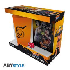 Naruto: 400ml Glass & A6 Notebook & Pin Badge Gift Set