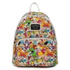 Loungefly Nickelodeon: Nick Rewind Gang All Over Print Mini Backpack