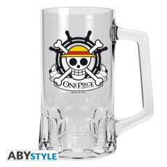 One Piece: Luffy Skull 500ml Glass Tankard