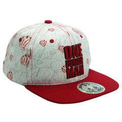 One Punch Man: Punches Snapback Cap - Beige & Red