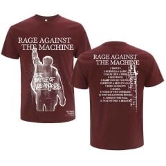 Rage Against The Machine: BOLA Album Cover (Back Print) Maroon Red T-Shirt