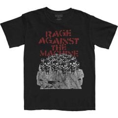 Rage Against The Machine: Crowd Masks Black T-Shirt