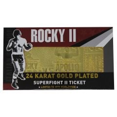 Rocky II: Apollo Creed 24K Gold Plated Limited Edition Fight Ticket