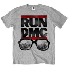 Run DMC: Glasses NYC - Grey T-Shirt