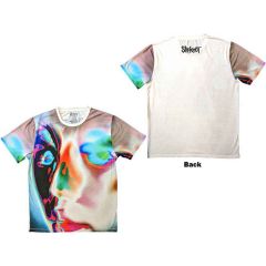 Slipknot: Adderall Face (Back Print, Sublimation Print) - White T-Shirt