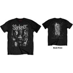 Slipknot: WANYK White Splatter (Back Print) - Black T-Shirt