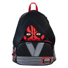 Loungefly: Star Wars The Phantom Menace 25th Anniversary Darth Maul Detachable Hood Cosplay Mini Backpack