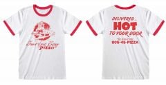 Stranger Things: Surfer Boy Pizza Red Ringer T-Shirt