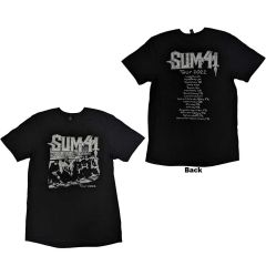 Sum 41: Band Photo European Tour 2022 (Back Print) - Black T-Shirt