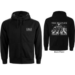 The Beatles: Abbey Road (Back Print) - Black Zip-up Hoodie