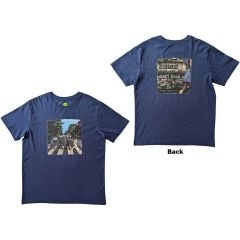 The Beatles: Abbey Road (Back Print) - Faded Denim Blue T-Shirt