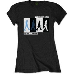 The Beatles: Abbey Road Colours Crossing - Ladies Black T-Shirt