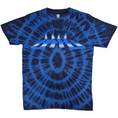 The Beatles: Abbey Road Crossing Gradient (Dip Dye, Dye Wash) - Blue T-Shirt