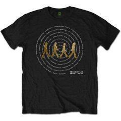 The Beatles: Abbey Road Songs Swirl (Foiled) - Black T-Shirt