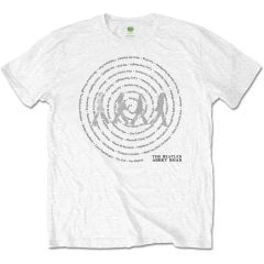 The Beatles: Abbey Road Songs Swirl (Foiled) - White T-Shirt