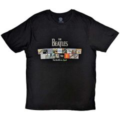 The Beatles: Albums on Apple (Hi-Build, Puff Print) - Black T-Shirt