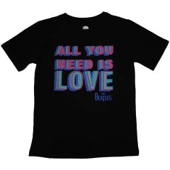 The Beatles: All You Need Is Love - Ladies Black T-Shirt