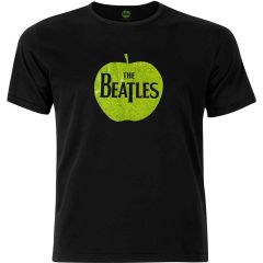 The Beatles: Apple Logo (Embellished) - Black T-Shirt