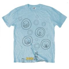 The Beatles: Bubbles - Light Blue T-Shirt