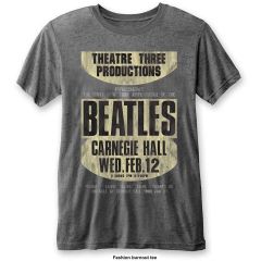 The Beatles: Carnegie Hall (Burnout) - Charcoal Grey T-Shirt