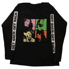 The Beatles: Get Back Studio Shots (Sleeve Print) - Black Long Sleeve T-Shirt