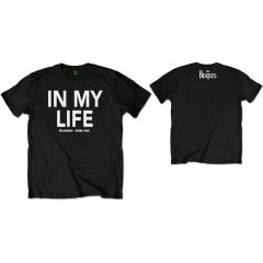 The Beatles: In My Life (Back Print) - Black T-Shirt