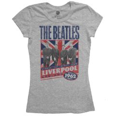 The Beatles: Liverpool England 1962 - Ladies Grey T-Shirt